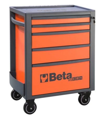 Szerszámszekrény üres, 5-fiókos BETA teljes narancs színben RSC24/5-FO