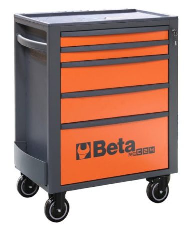 Szerszámszekrény üres, 5-fiókos BETA narancs színben, antracit betétekkel RSC24/5-O