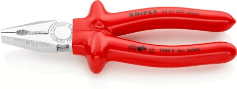 VDE szigetelt kombináltfogó 200mm Knipex mártott nyelű